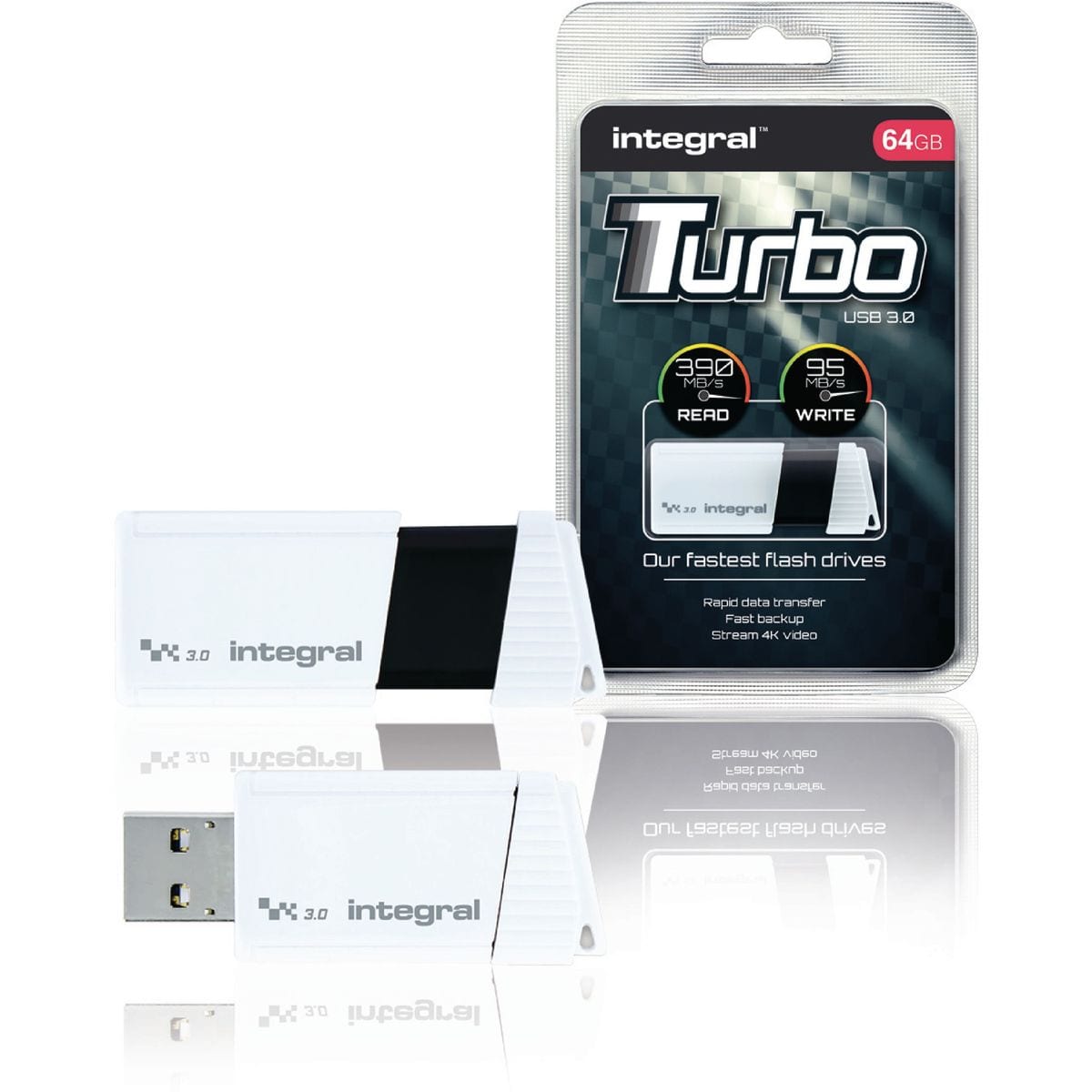 Integral USB Stick USB 3.0 64 GB White/Black