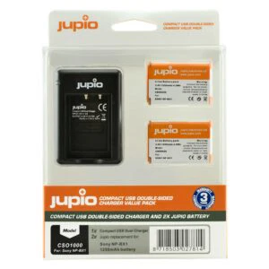 Jupio CSO1000 (Sony Jupio Value Pack: 2x Battery NP-BX1 + Compact USB Double-Sided Charger)