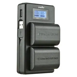 Alternative view of Jupio JDC2001 (Canon  Jupio USB Dedicated Duo Charger LCD for Canon LP-E6 / LP-E6N / LP-E6NH/ LP-E6P)
