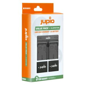 Jupio CFU1001V2 (Fujifilm Jupio Value Pack: 2x batterij NP-W126S + USB dubbele oplader)