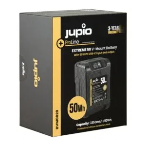 Alternative view of Jupio BVM0020 (V-Mount  ProLine Extreme 50 V-Mount battery 3350mAh (50Wh) - LCD Display, USB-C PD 65W in/output, D-Tap in/output and USB-A output)