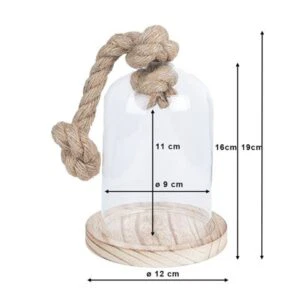 Alternative view of Clayre Eef 6GL2220 Stolp Transparant 12x19 cm