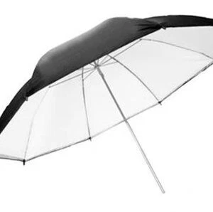 Falcon Eyes Jumbo Flitsparaplu URN-T86TSB1 Diffuus Wit + Zilver/Zwarte Hoes 216 cm