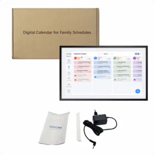 Fotocube 3-in-1 Digitale Fotolijst met Kalender PW156-CA Zwart 15.6 Inch