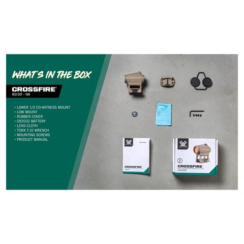 Vortex Red Dot Crossfire 2 MOA Tan - Afbeelding 5